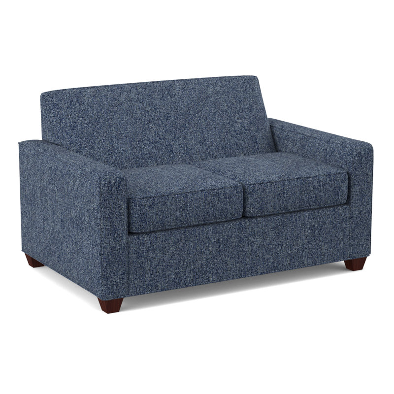 Avery Loveseat Sofa, Empire Mahogany, Connelly Blue Jay