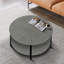 Table basse de 31,5 po x l 31,5 po x H 18,3 po avec rangement à 2 niveaux, table basse de salon avec pieds