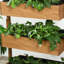 Pot à fleurs en bois à 4 niveaux - Orange pour jardin extérieur