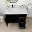 Meuble-lavabo simple autoportant de 54 po avec comptoir en marbre blanc entièrement assemblé 54 po