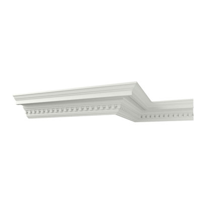 6 3/8"H x 7 3/4"P x 9 7/8"F x 94 1/2"L Dentil Crown Moulding