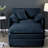 Spacious Chenille Recliner With Ottoman, Modern Style For Home