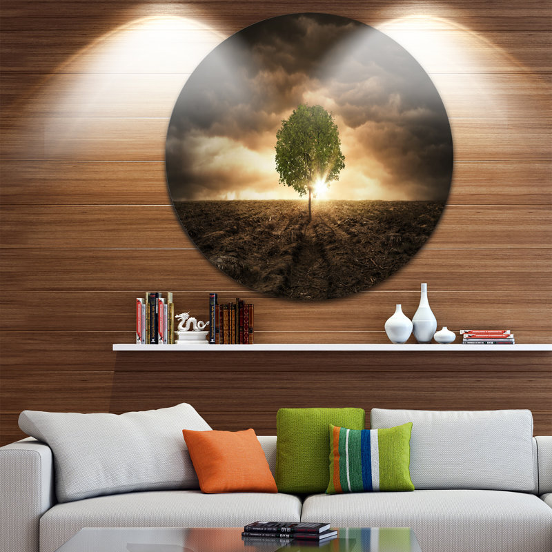 « n’tree », impression sous un motif ciel spectaculaire», H 36 po x l 36 po x P 1 po, Métal