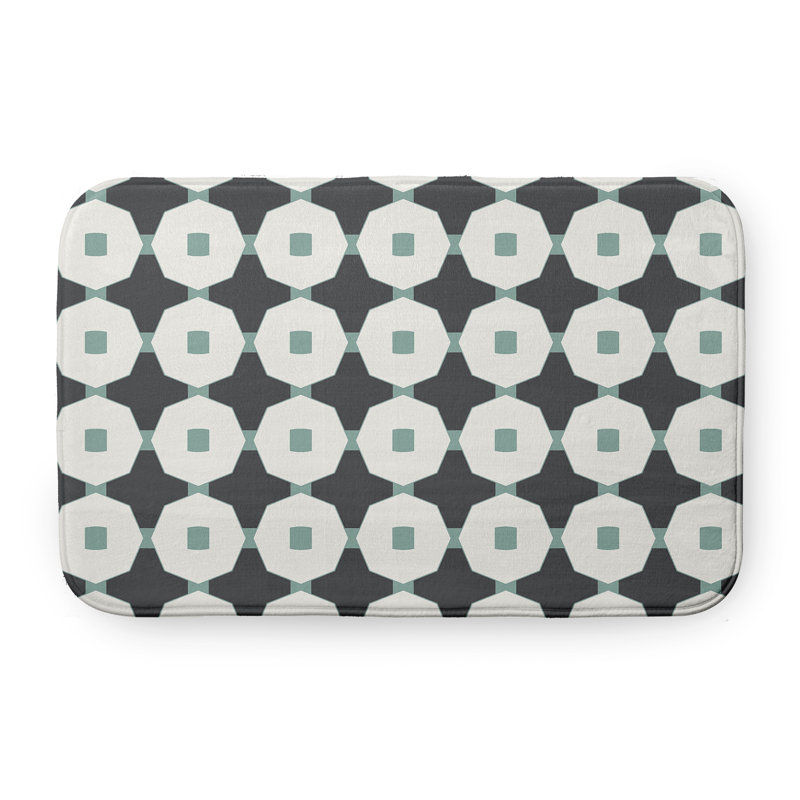 Tapis de bain GGG, L 17 po x L 24 po, Gris