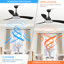 Ventilateur de plafond 52 po avec lumières DEL et télécommande Keelaghn