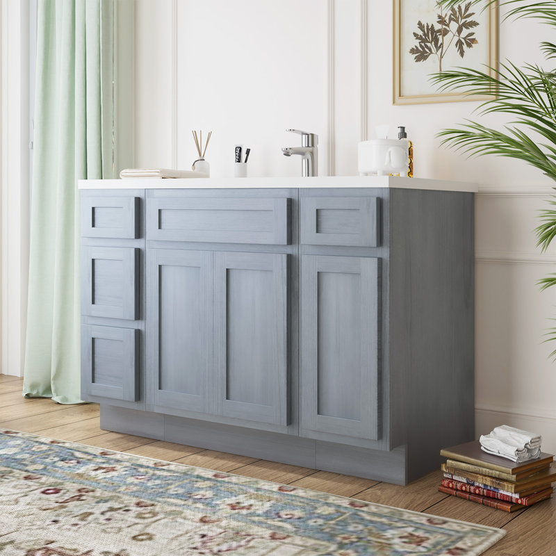 Base de meuble-lavabo simple 48 po seulement, Argent