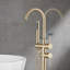1 Handle Floor Bath Shower Mixer Bath Filler with Diverter-1061072562