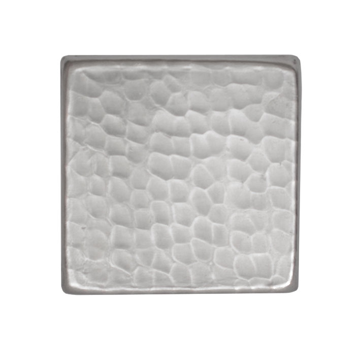 2" x 2" Nickel Plated Hammered Copper Tile 
