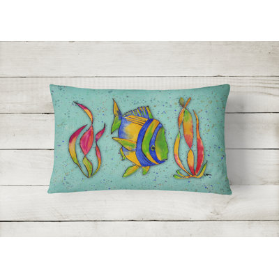 Tropical Fish Indoor/Outdoor Throw Pillow