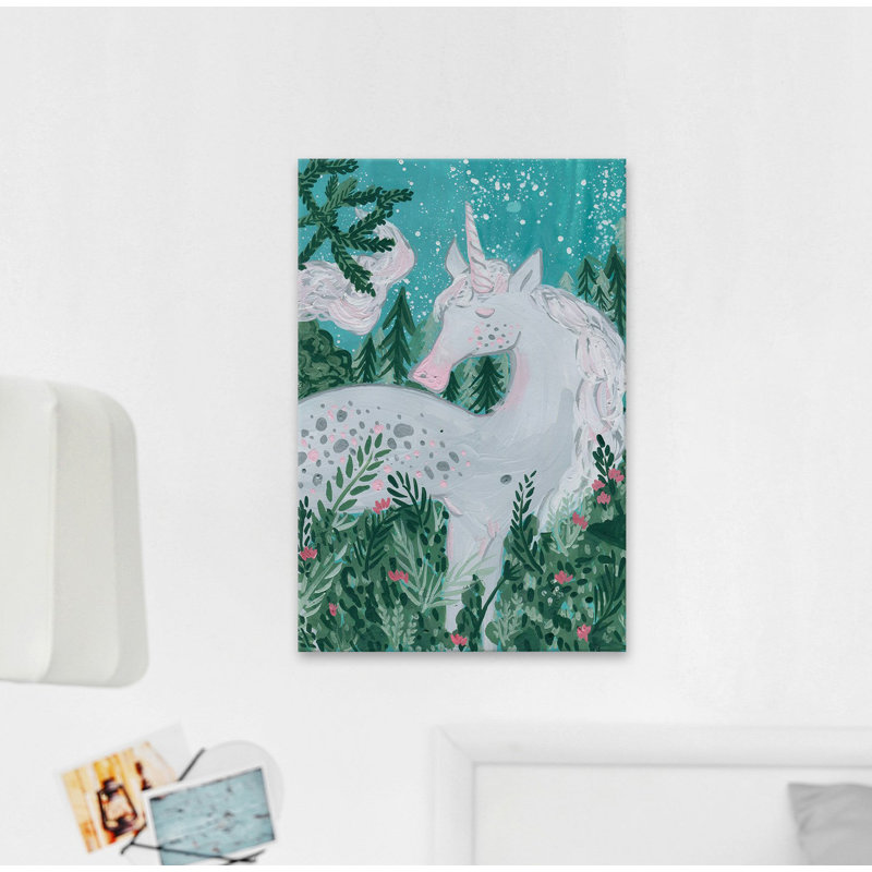 Unicorn At Night - Wrapped Canvas Print, 45cm H x 30cm W x 3.81cm D