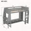 Lit mezzanine avec bureau Wood-2100354963