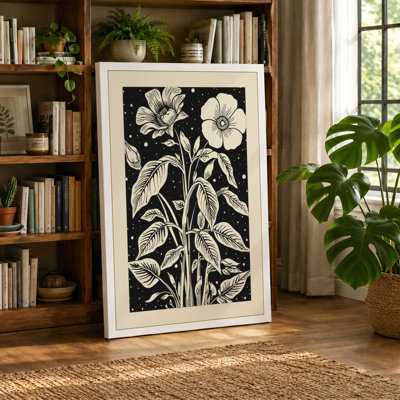 Intertwined Flowers Botanical 1 Piece Wrapped Canvas Wall Art