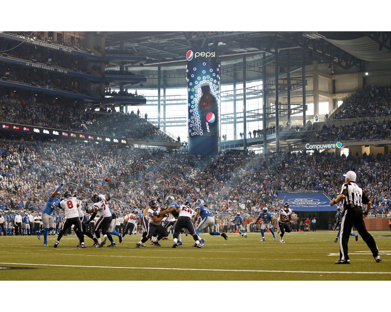 Ford Field, 15" H x 24" W
