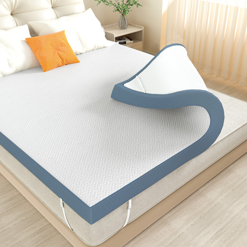 Surmatelas en rayonne de bambou à mémoire de forme en fibre de coton et éponge ordinaire, Très grand