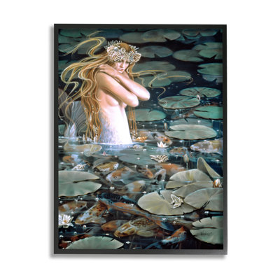 " Mermaid Swimming Among Water "