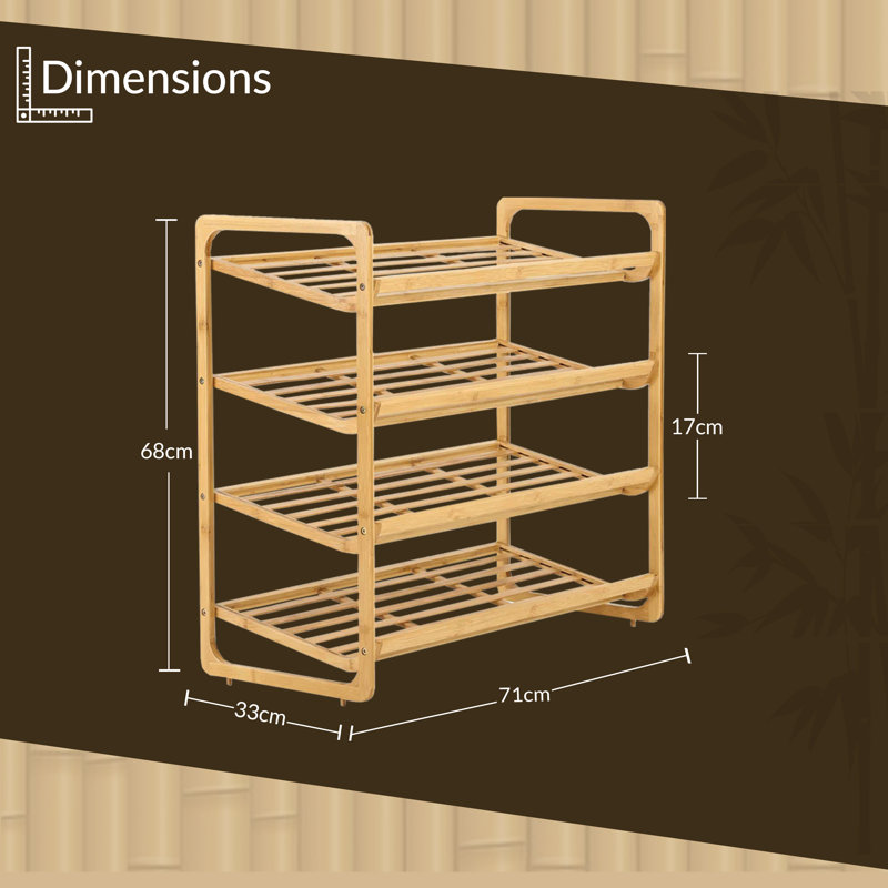 12 Pair Stackable Shoe Rack
