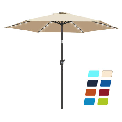 Boxwell Lighted Market Umbrella