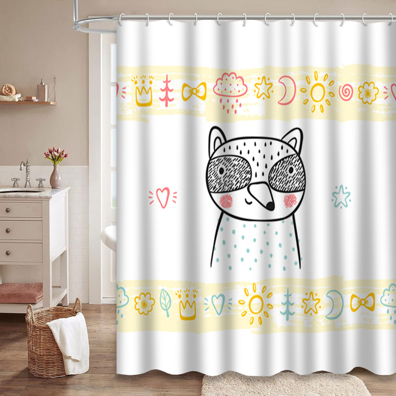 Rideau de douche Kids Doodle, L 72 po x l 78 po