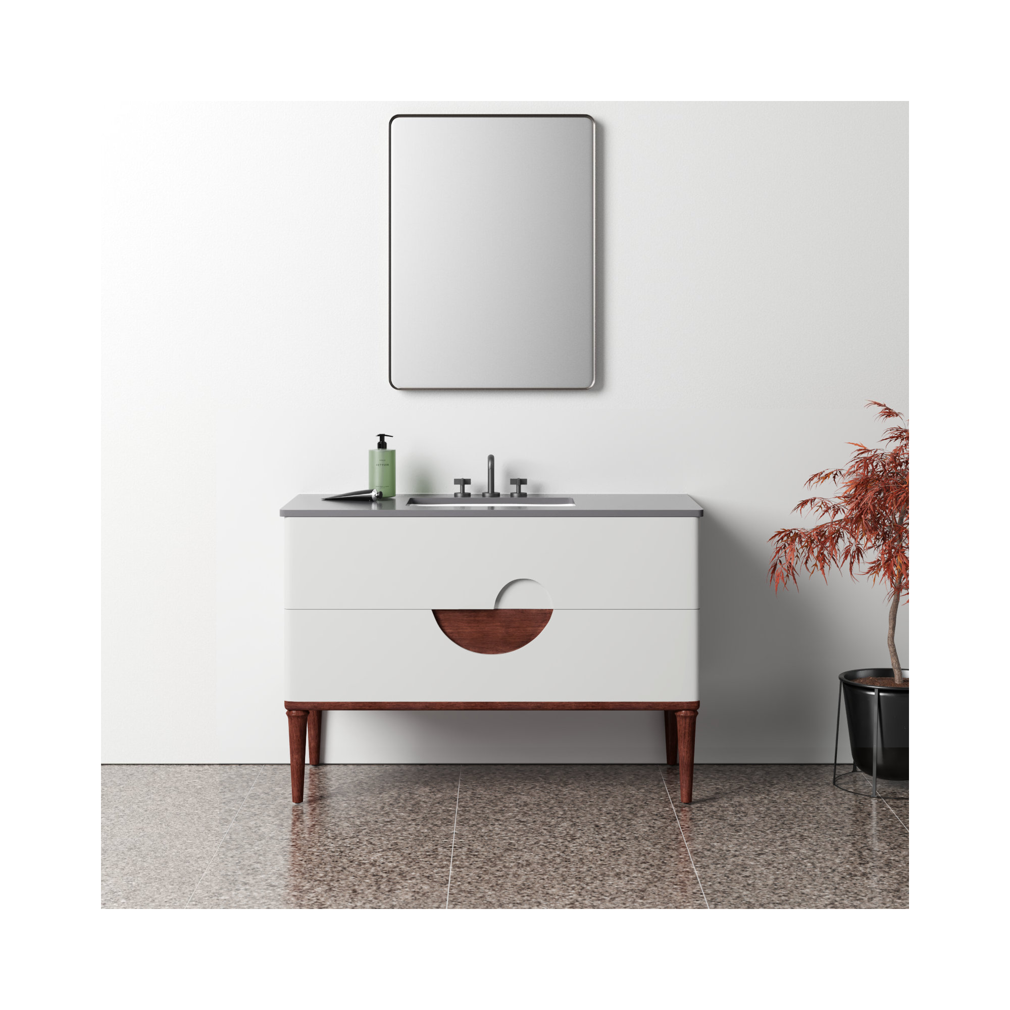 Kimber 48'' Single Bathroom Vanity, Beige