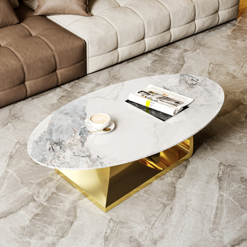 Pedestal Coffee Table with Storage