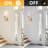 Metal Bathroom Wall Sconces Set Lighting with Clear Glass Shades-122257421