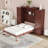 Wooden Murphy Bed with Shelves and Wardrobes-354532385-354532390