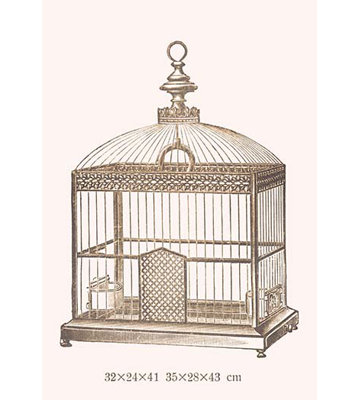 Cage à oiseau ornée b, impression
