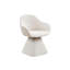 Chaise d'appoint moderne pivotante à 180 ° avec dossier ergonomique incurvé et base en bois massif