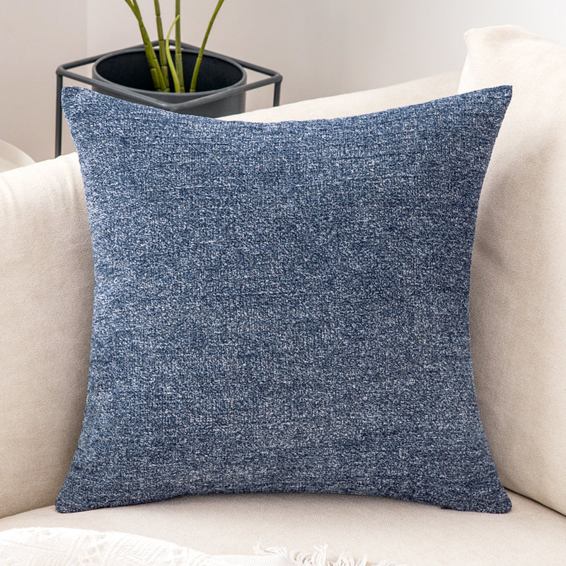 Housses de coussin en chenille (housse seulement), Bleu