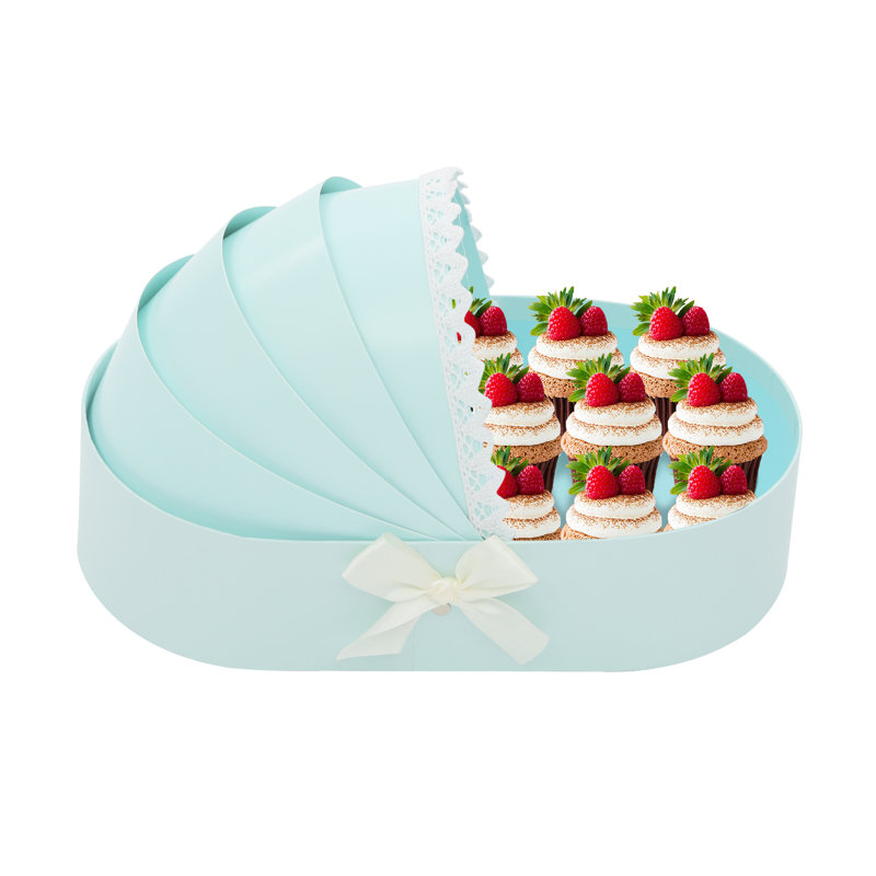 6Pcs Companion Gift Box Shower Flower Basket, Blue