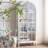 White Solid + Manufactured Wood+Glass Display Cases
