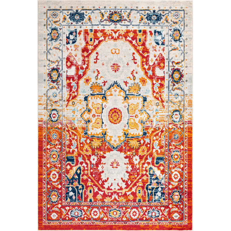 Ikat Indoor Rug, Rectangle 6' x 9'