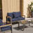 Outdoor Aluminum Loveseat With Olefin Cushions-986071303
