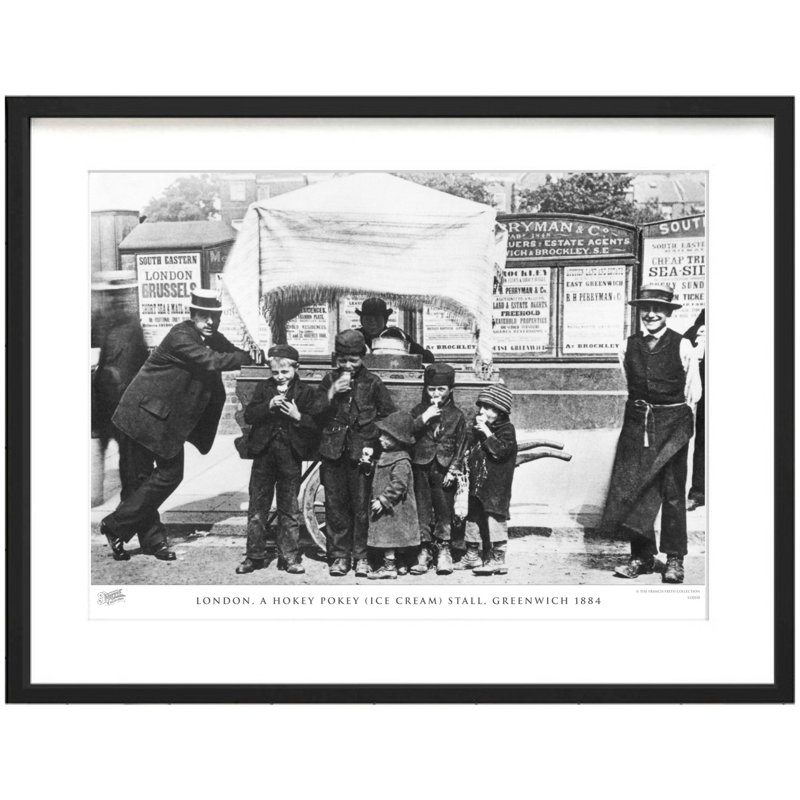 London, A Hokey Pokey (Ice Cream) Stall, Greenwich 1884 by Francis Frith - Single Picture Frame Print