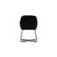Chaise avec accoudoirs en cuir noir Vaughn