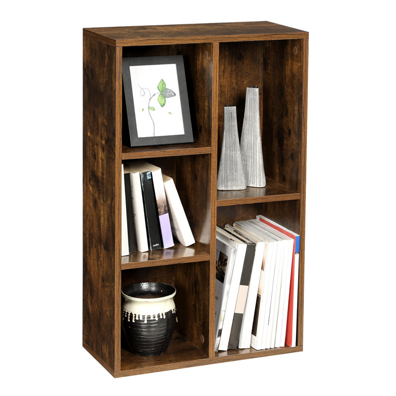 Caine 80cm H x 50cm W Standard Bookcase, Rustic Brown
