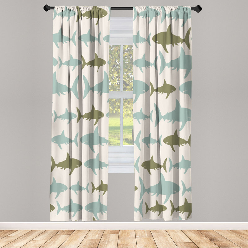 Microfiber Floral Semi-Sheer Rod Pocket Curtain Panels, 28" W x 63" L, Coffee/White