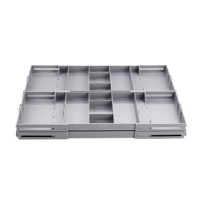 Gray foldable drawer organizer