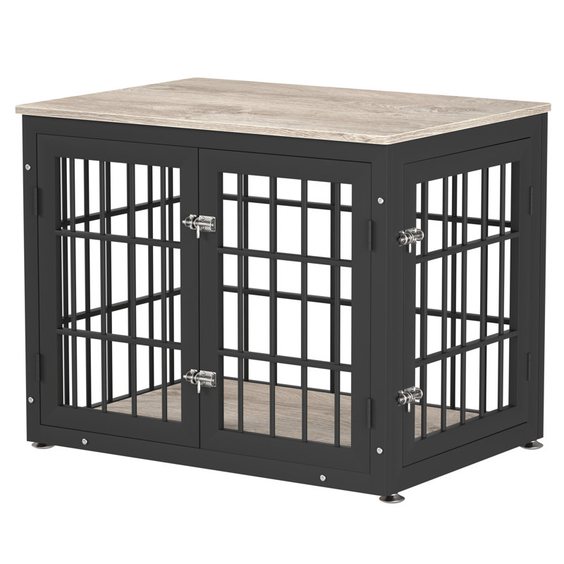 Mobilier de cage robuste pour chien, table de bout décorative pour animal de compagnie, meubles de chenil en bois pour l'intérieur