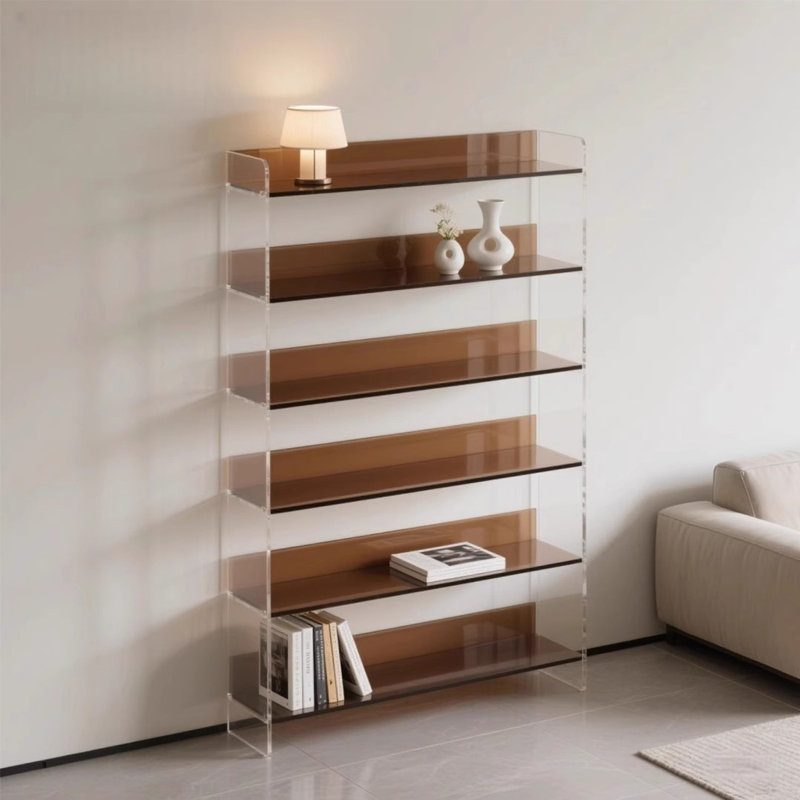 Creative Acrylic Minimalist Bookshelf, (6 Shelves) 59.06"H x 23.62"W x 11.81"D