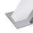 Modern Square Dining Table, Stretchable, White Table Top+MDF X-Shape Table Leg With Metal Base-407007950