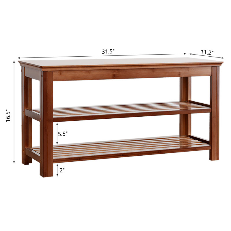 Wood Storage Bench, 41.9cm H x 80cm W x 28.4cm D