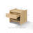 Scandinavian Nightstand with Drawer and Open Shelf, Oak Wood Bedside Table with Tray Top-2100864631