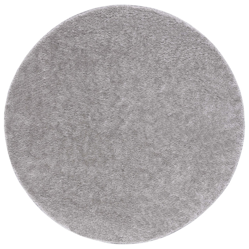 Vespera Tahoe Shag Performance Solid Color Rug, Round 6'7"