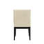 Chaise d'appoint en tissu beige et finition noire Froja, chaise de salle à manger rembourrée, chaise de salle à manger, chaise de cuisine