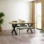Rectangular Dining Table with Iron Base