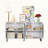 White Modern Buffet Cabinet with Acrylic Doors