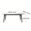 Sintered Stone Dining Table, Modern Marble Look Kitchen Table for 6-8 People, Large Dinner Table with Heavy-Duty Black Metal Legs, Scratch & Heat Resistant for Dining Room(Without Chairs)-1327149778-1327149779