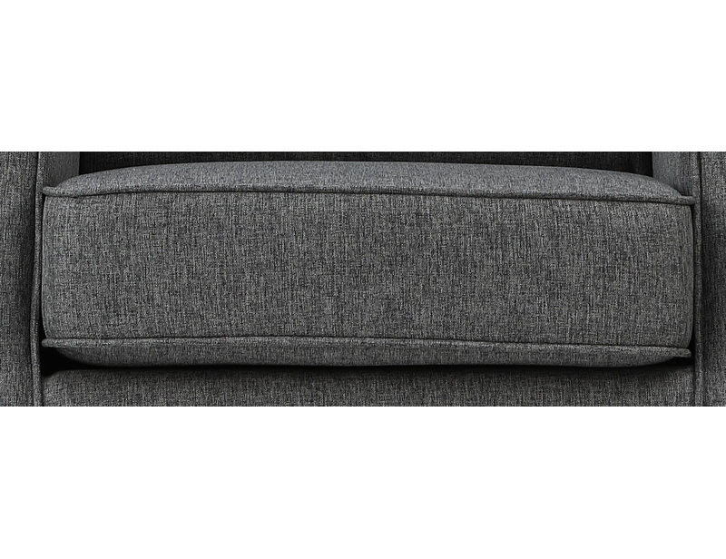Chaise berçante Fabien en tissu gris