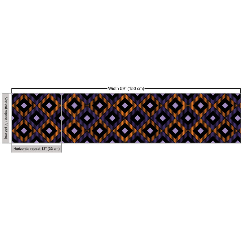 Diamond Hatching Lines Fabric